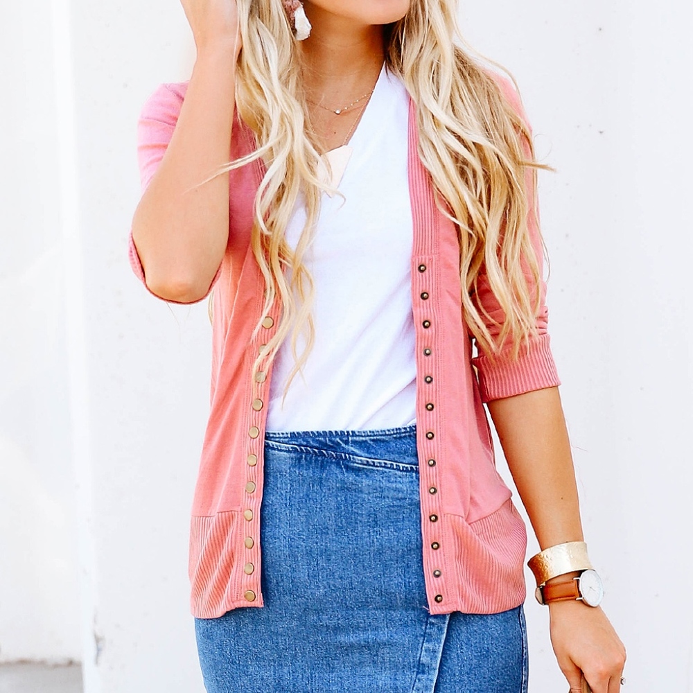 Softest MUST HAVE Cardigan - ROSE - Picture 2 of 3